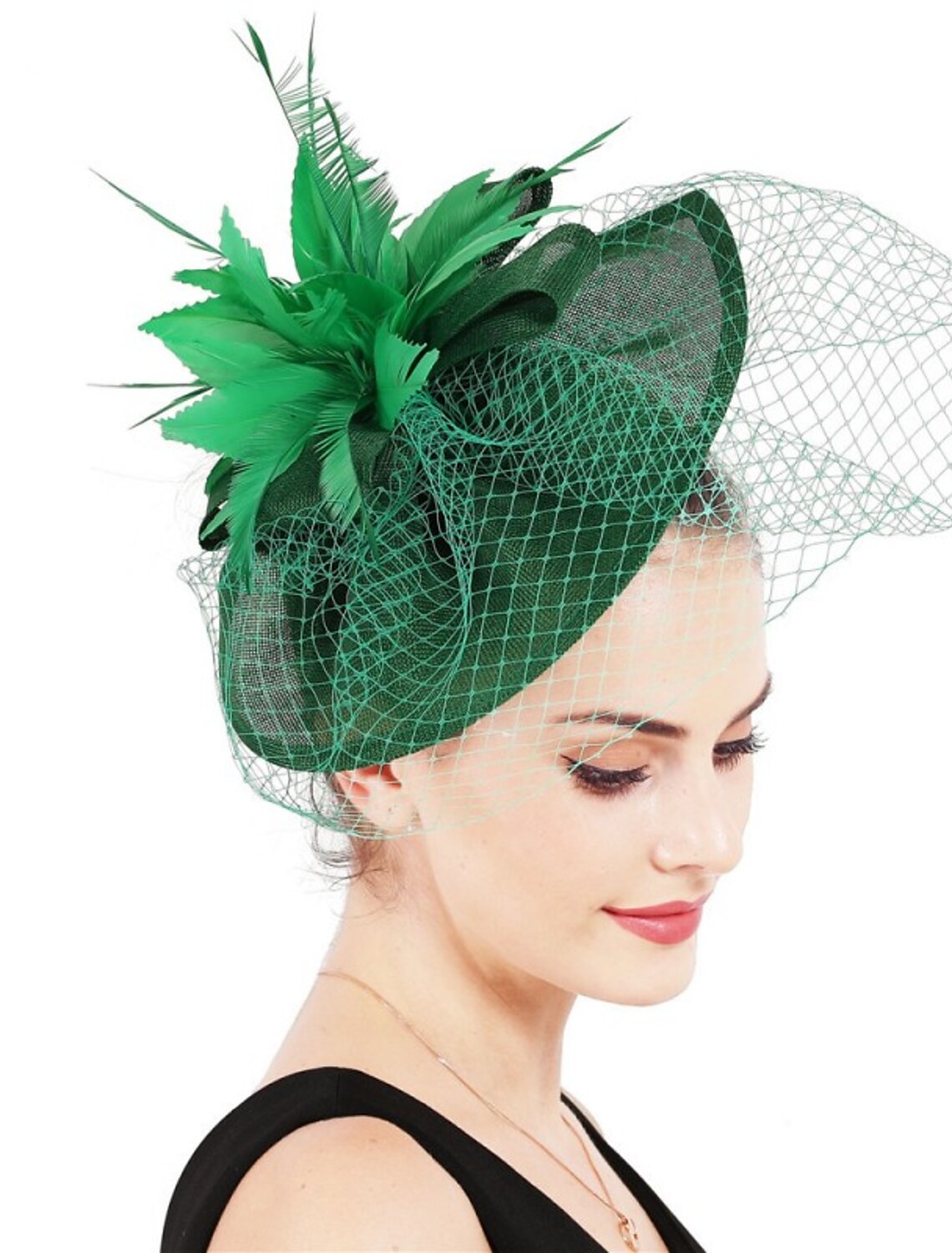 Wholesale Fascinators Hats Headpiece Sinamay Formal Kentucky Derby Horse Race Ladies Day Church Elegant Lady British With Feather Tulle Headpiece Headwear
