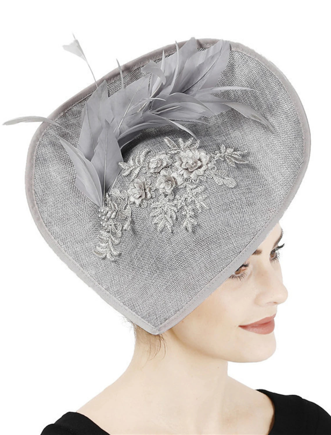 Wholesale Fascinators Hats Headpiece Sinamay Formal Wedding Kentucky Derby Horse Race Church Glam Retro Elegant With Feather Headpiece Headwear