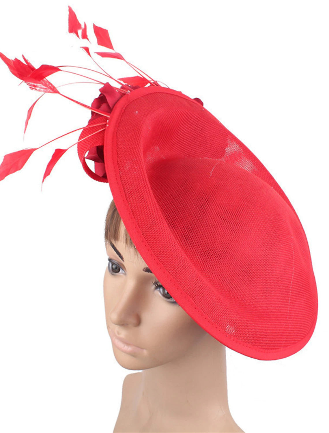 Wholesale Fascinators Sinamay Wedding Kentucky Derby Cocktail Royal Astcot Fashion Bridal With Feather Floral Headpiece Headwear