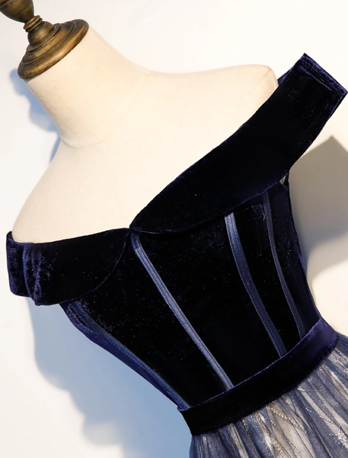 Wholesale  A-Line Elegant Floral Prom Formal Evening Dress Off Shoulder Short Sleeve Sweep / Brush Train Tulle with Pleats Pattern / Print