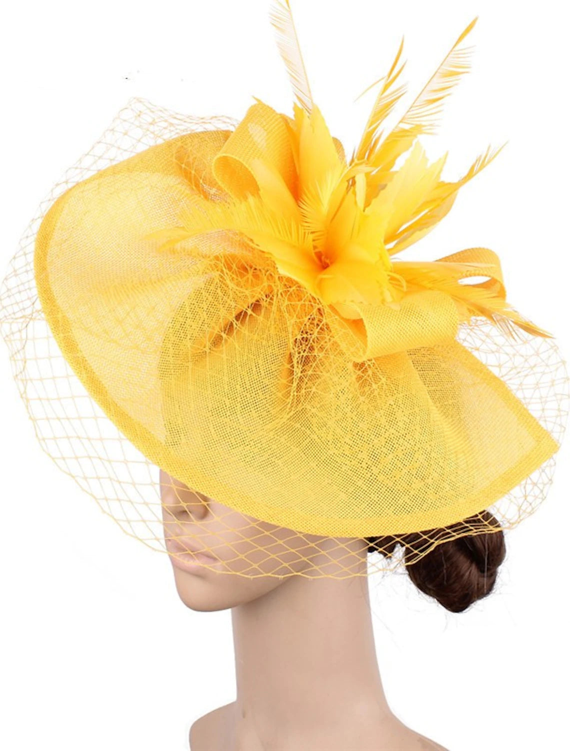 Wholesale Fascinators Hats Headpiece Sinamay Formal Kentucky Derby Horse Race Ladies Day Church Elegant Lady British With Feather Tulle Headpiece Headwear