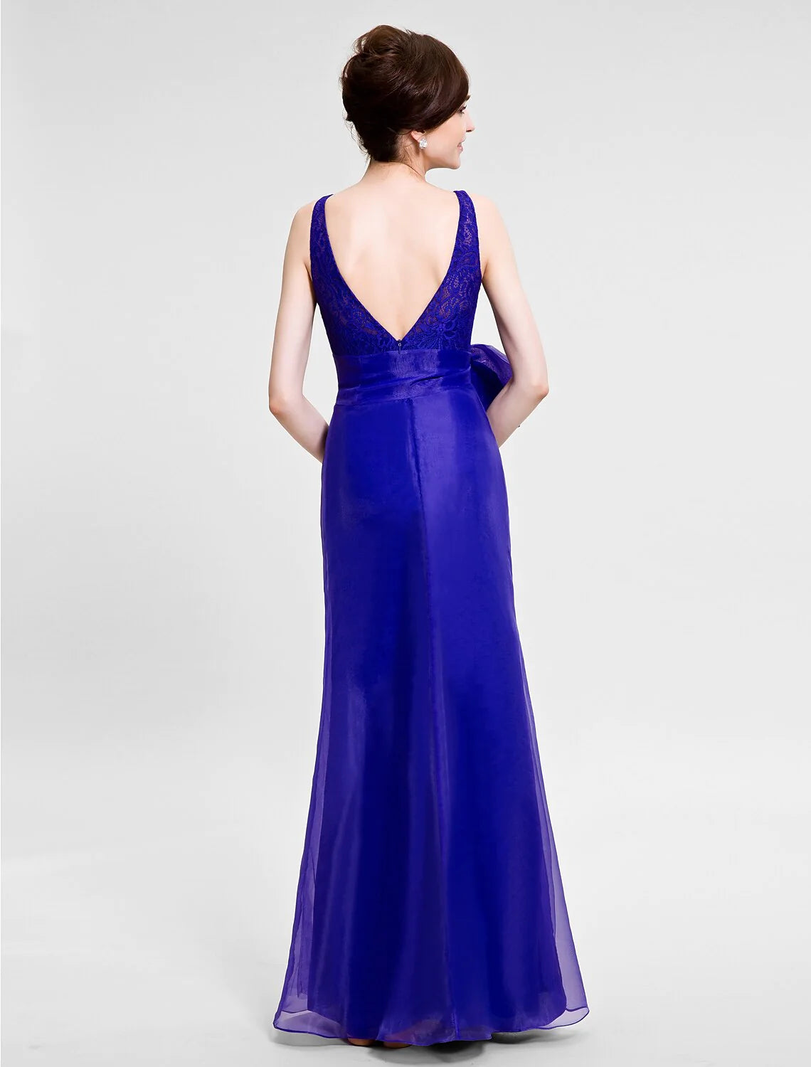 Wholesale Mermaid / Trumpet Mother of the Bride Dress Beautiful Back Bateau Neck Floor Length Sleeveless No with Lace