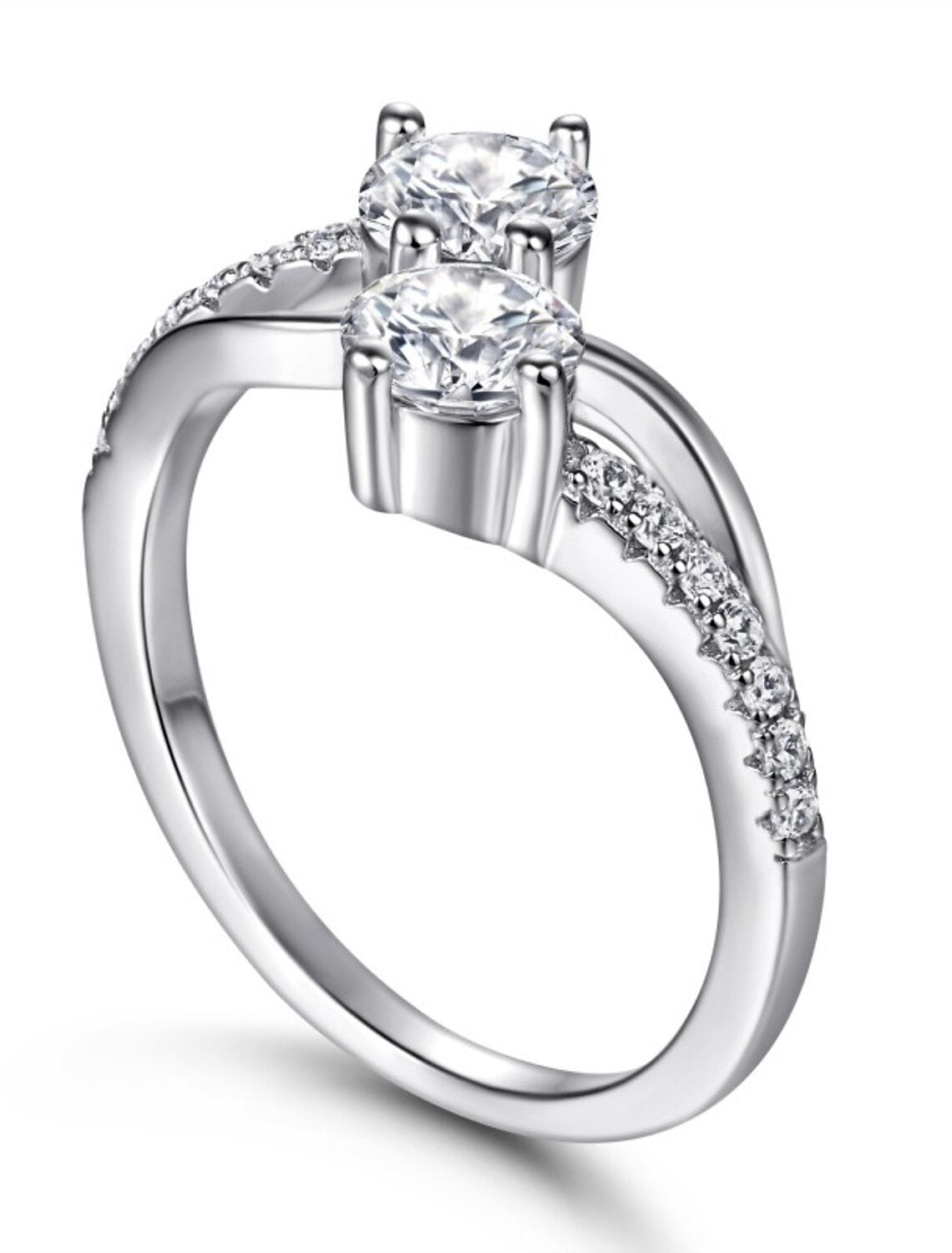 Wholesale Wedding Ring Wedding Classic Silver S925 Sterling Silver Precious Stylish Simple 1PC Zircon