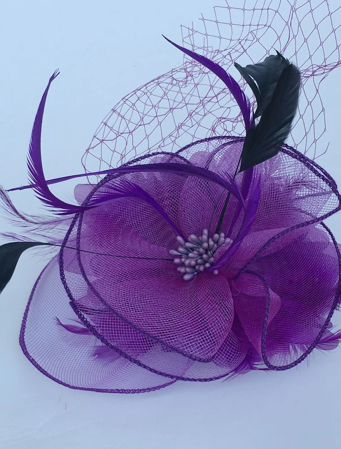 Wholesale Feather / Net Fascinators Kentucky Derby Hat / Headwear / Birdcage Veils with Floral 1PC Wedding / Special Occasion / Tea Party Headpiece