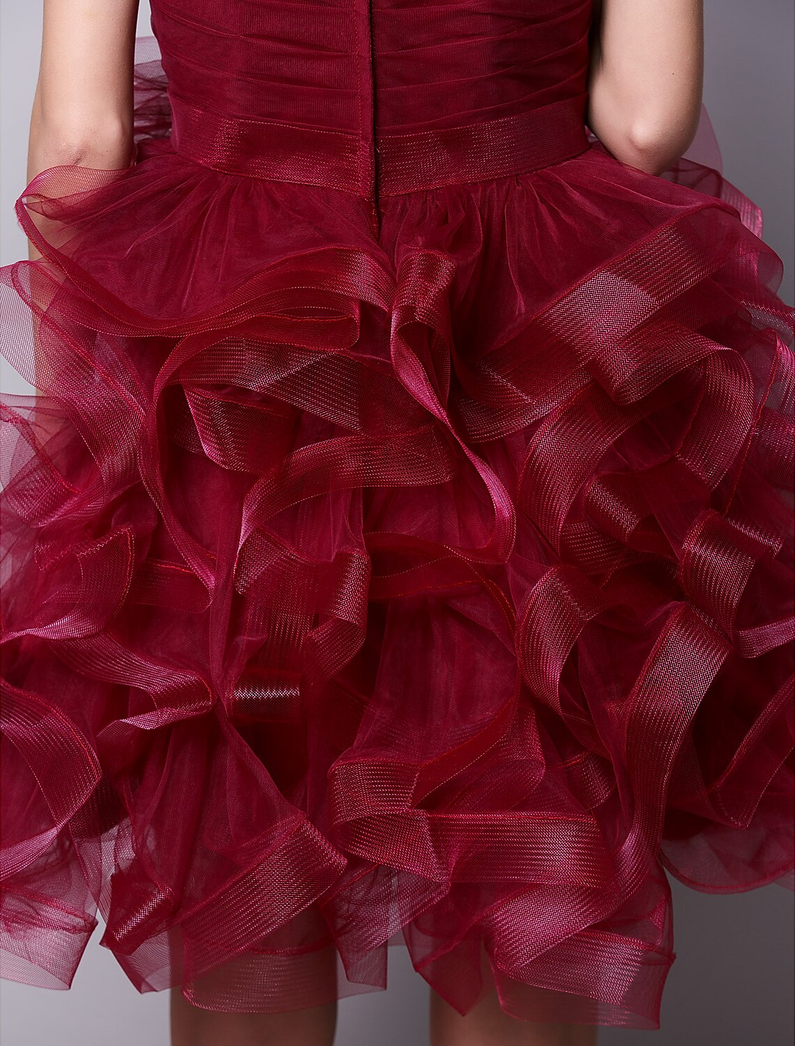 Wholesale Ball Gown Hot Homecoming Cocktail Party Valentine's Day Dress Strapless Sleeveless Short / Mini Tulle with Ruched