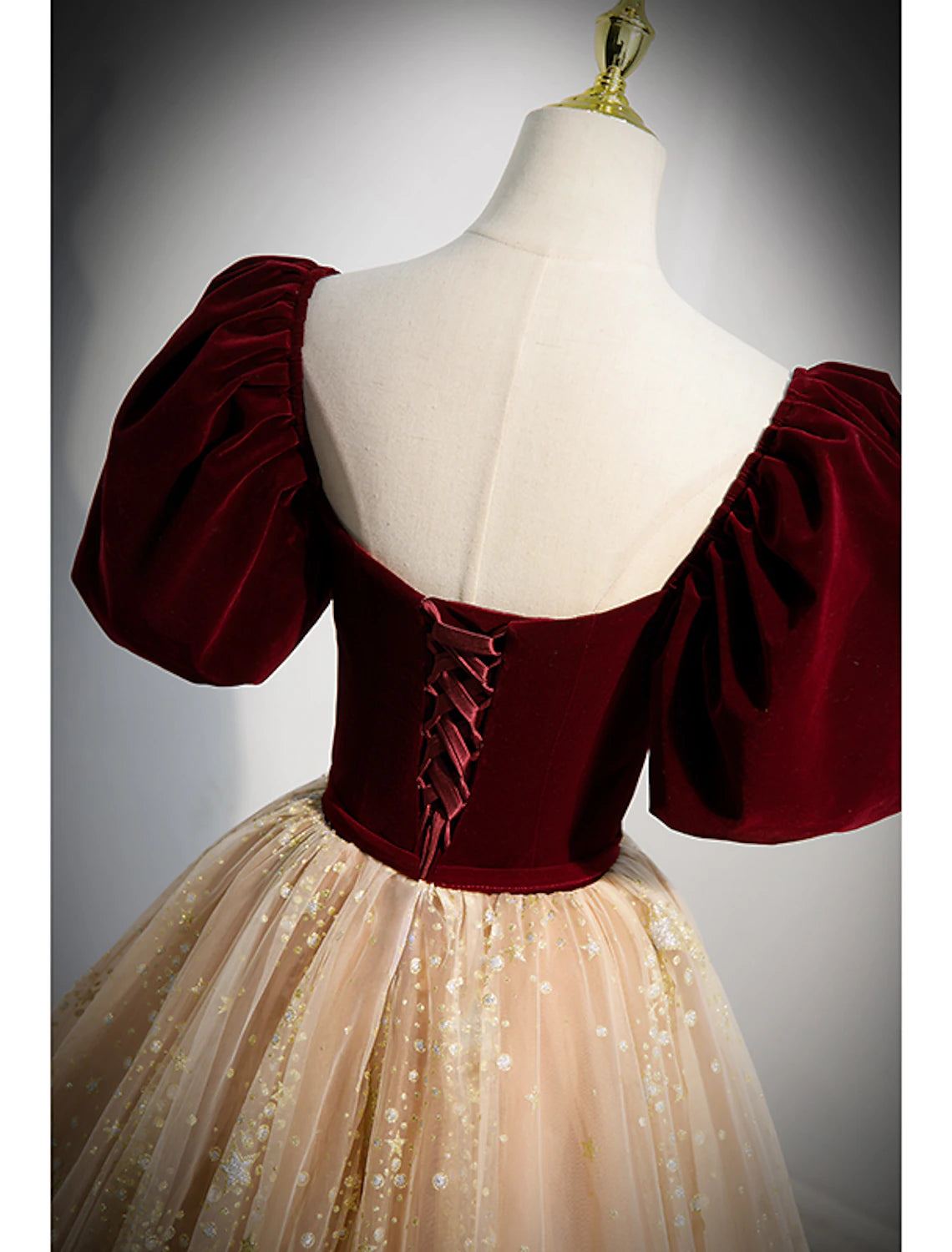 Wholesale  A-Line Prom Dresses Princess Dress Engagement Prom Floor Length Short Sleeve Sweetheart Tulle with Bow(s) Sequin