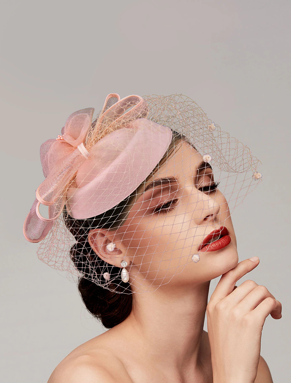 Wholesale Feathers / Net Fascinators / Hats / Headpiece with Feather / Cap / Flower 1 PC Wedding / Horse Race / Ladies Day Headpiece