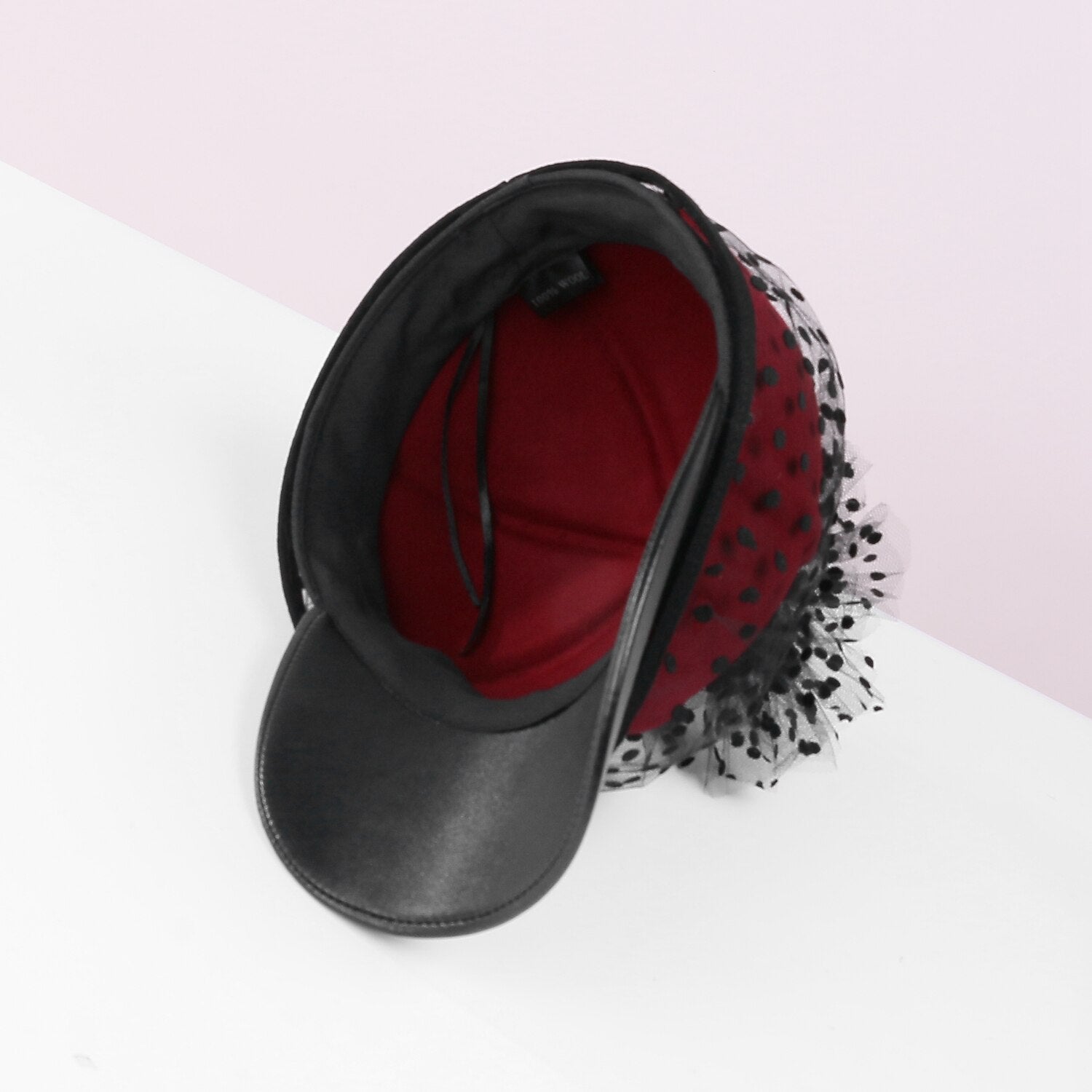 Wholesale Hats Fiber Sun Hat Veil Hat Casual Holiday Simple Retro With Polka Dot Tulle Headpiece Headwear