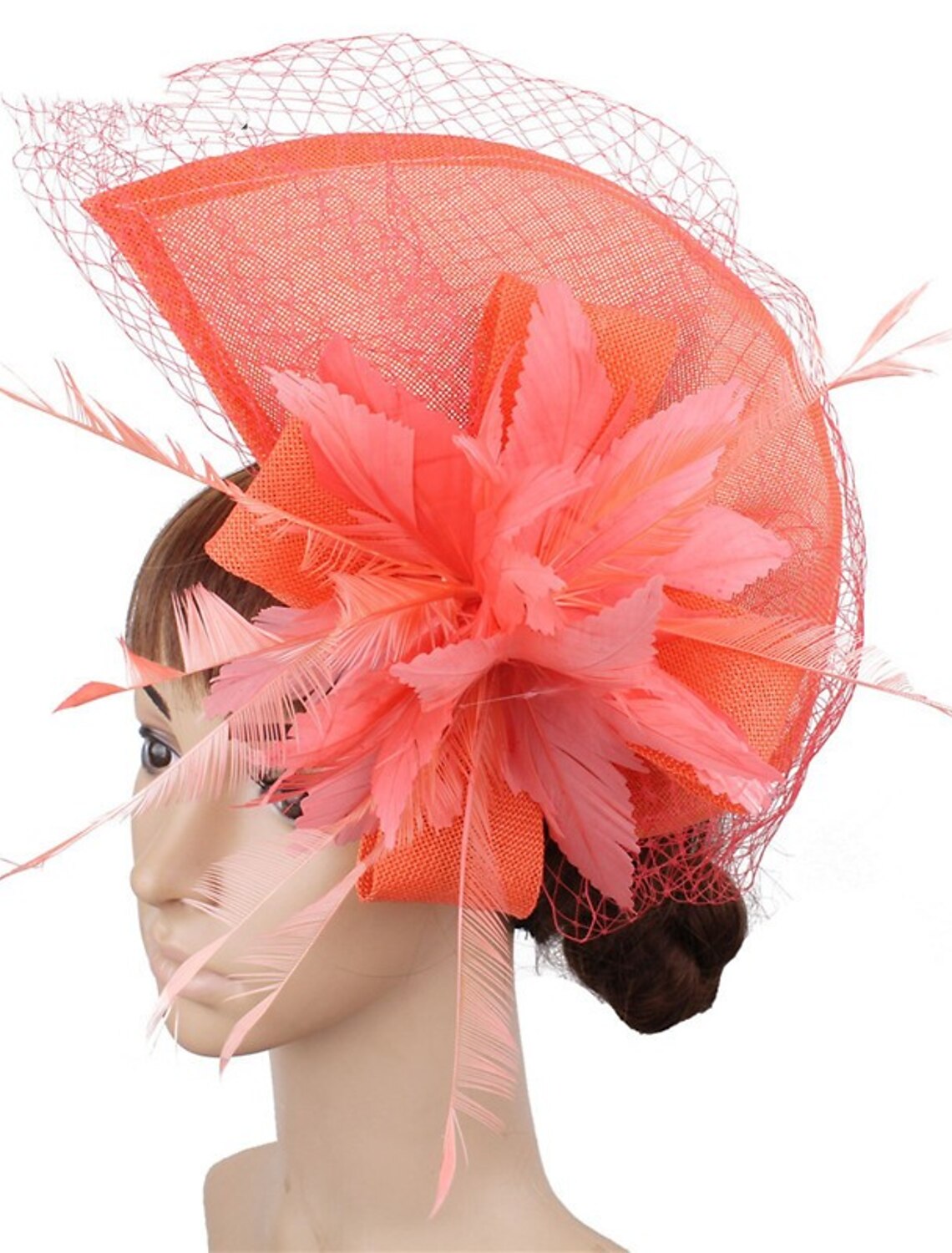 Wholesale Fascinators Hats Headpiece Sinamay Formal Kentucky Derby Horse Race Ladies Day Church Elegant Lady British With Feather Tulle Headpiece Headwear