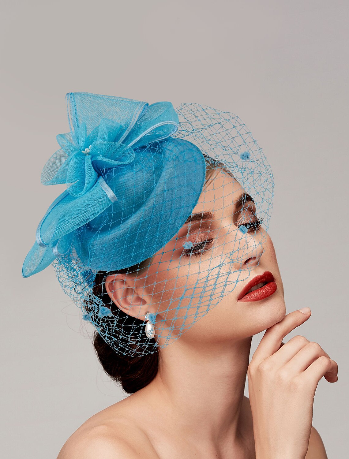 Wholesale Feathers / Net Fascinators / Hats / Headpiece with Feather / Cap / Flower 1 PC Wedding / Horse Race / Ladies Day Headpiece