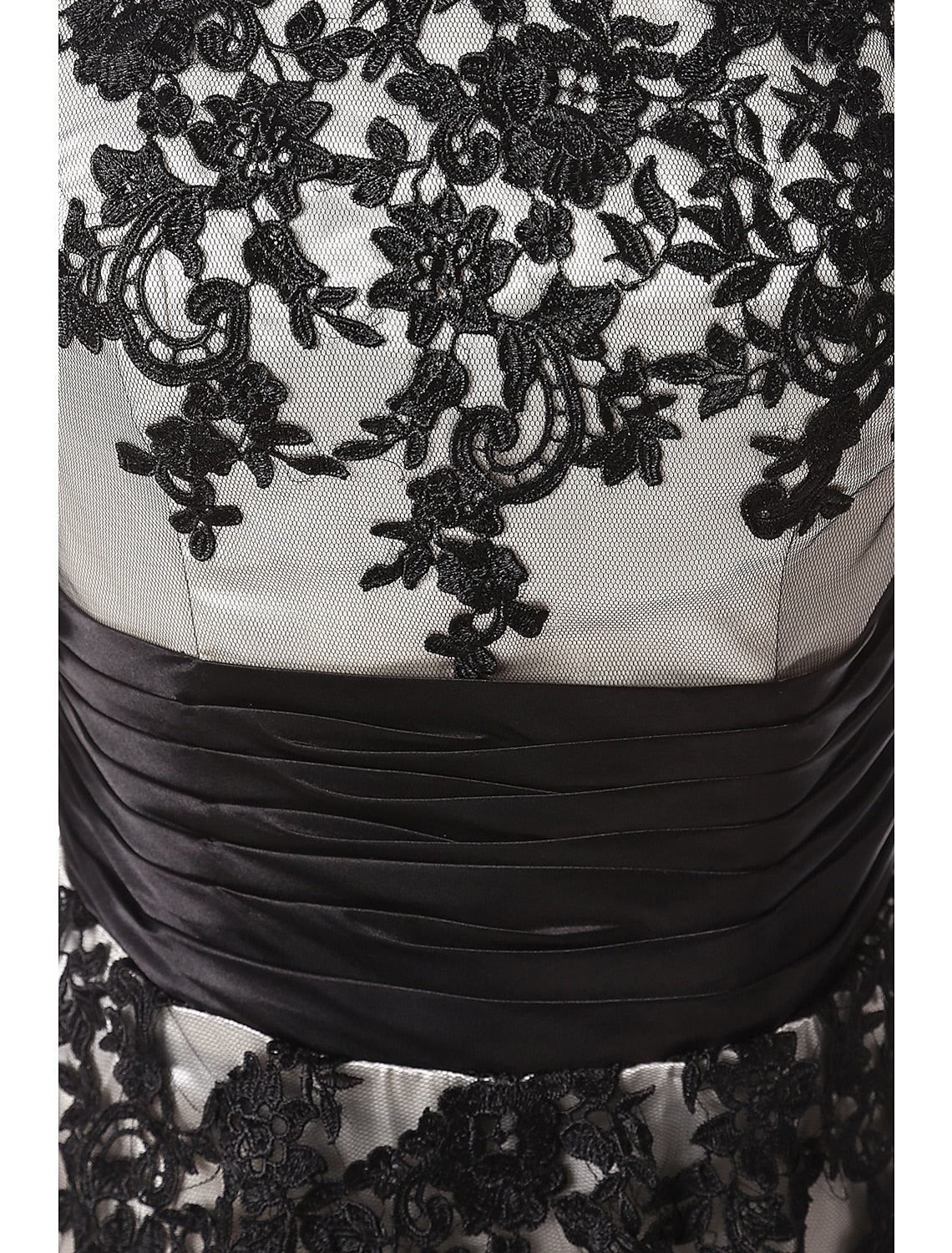 Wholesale Ball Gown Evening Gown Color Block Dress Formal Evening Ankle Length Half Sleeve Jewel Neck Fall Wedding Guest Lace with Lace Insert Appliques