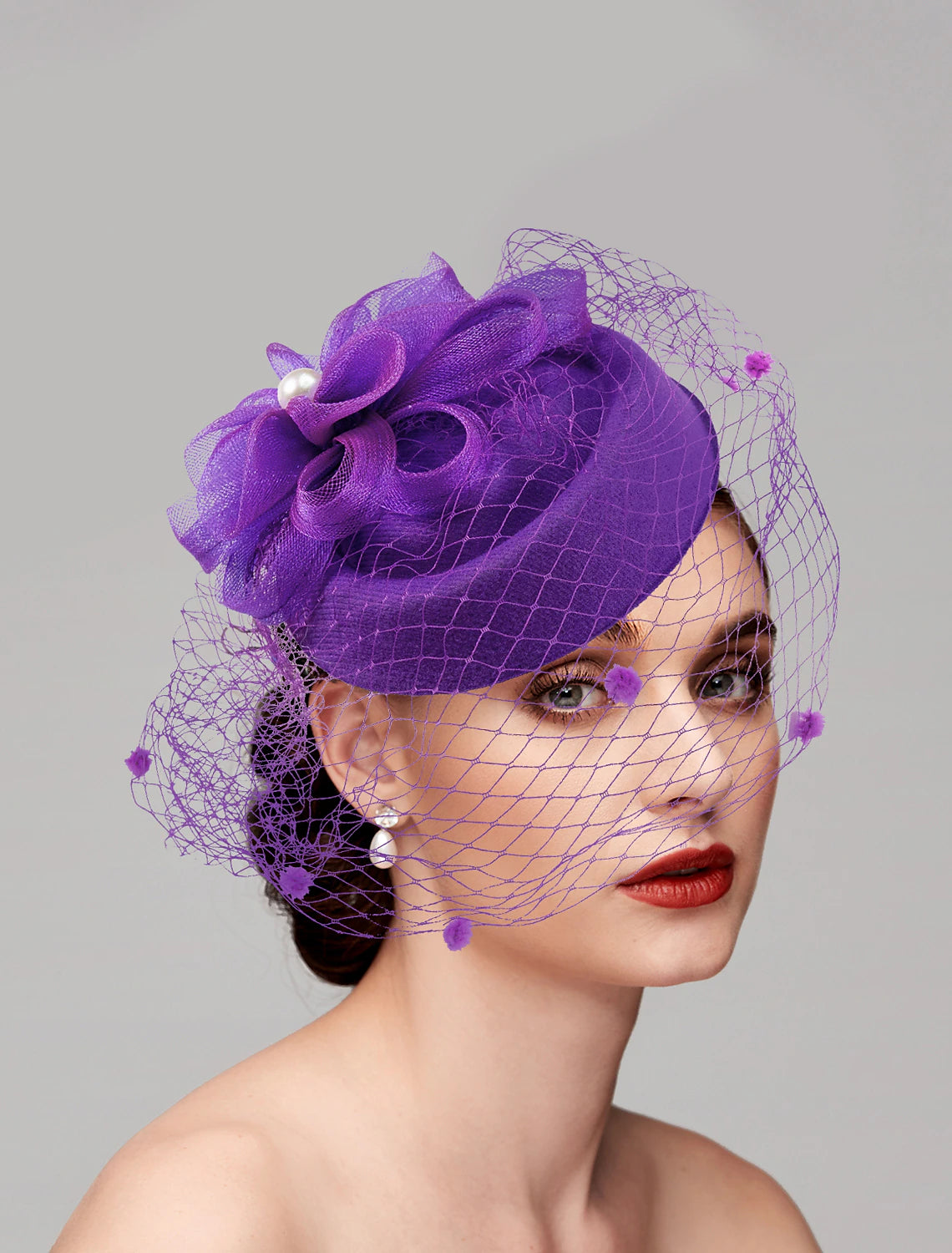 Wholesale Fascinators Hats Headpiece Feathers Net Pillbox Hat Wedding Valentine's Day Valentine Horse Race Ladies Day With Feather Cap Headpiece Headwear