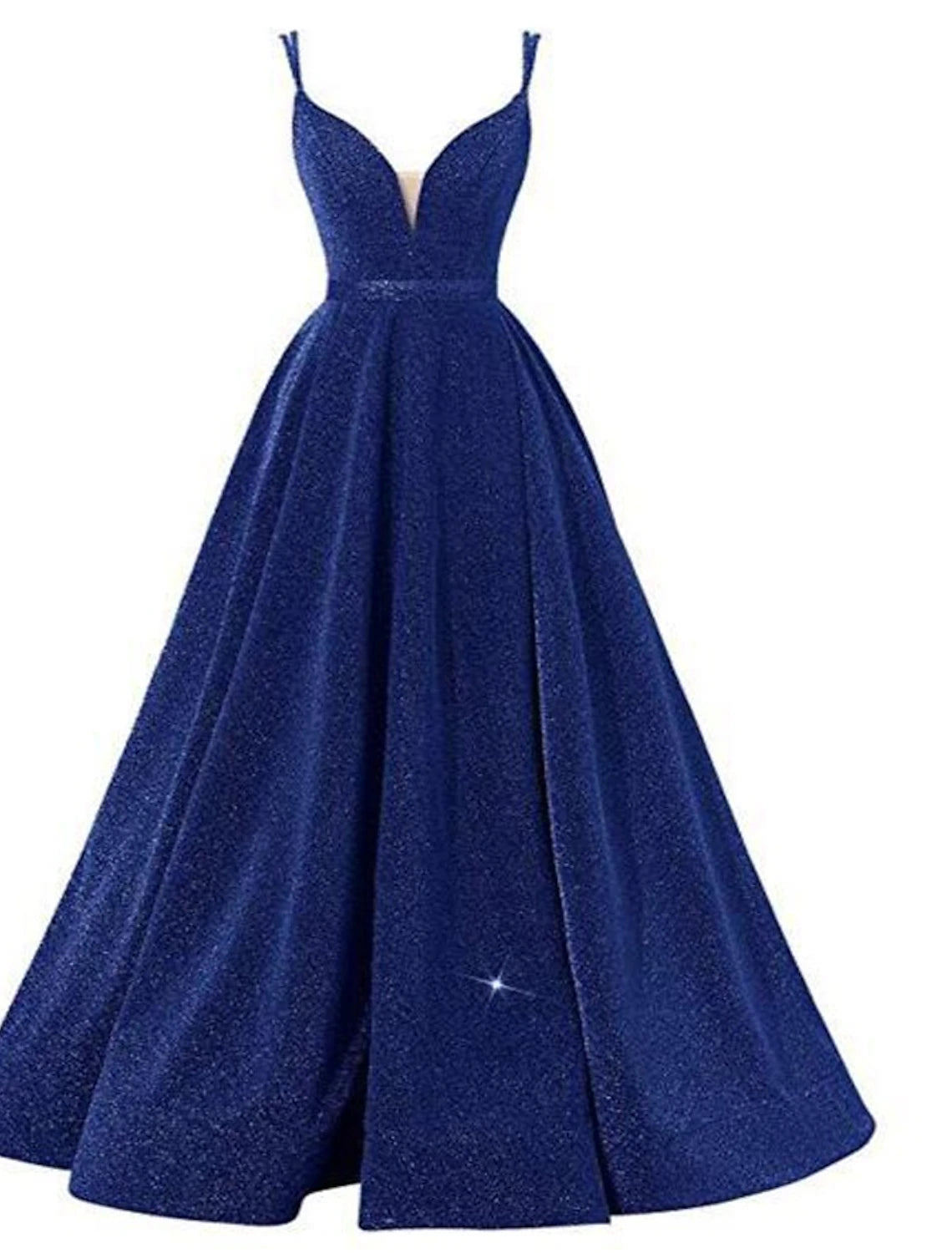 Wholesale  A-Line Beautiful Back Sexy Wedding Guest Formal Evening Birthday Dress Spaghetti Strap Sleeveless Floor Length Sequined with Pleats Sequin
