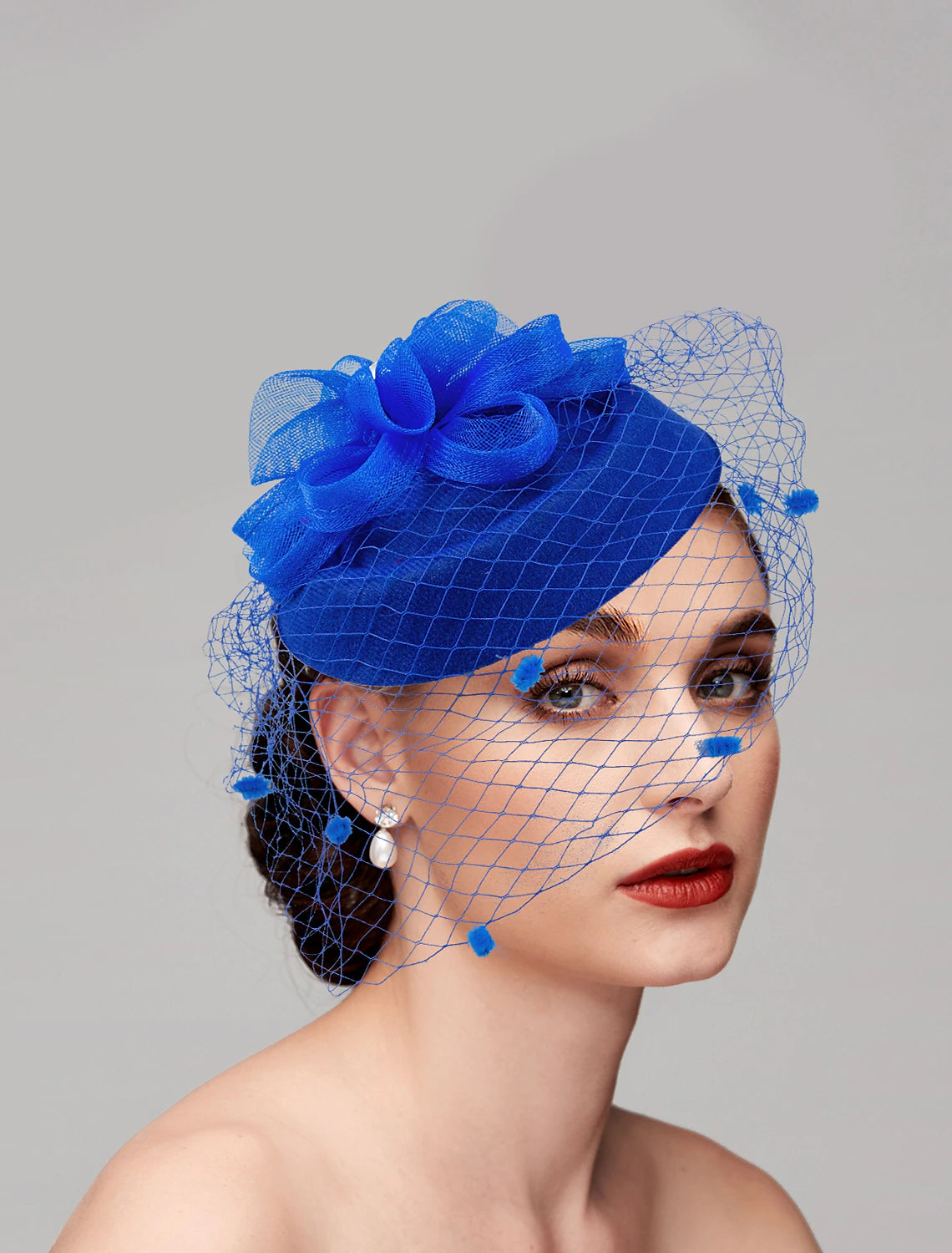 Wholesale Fascinators Hats Headpiece Feathers Net Pillbox Hat Wedding Valentine's Day Valentine Horse Race Ladies Day With Feather Cap Headpiece Headwear