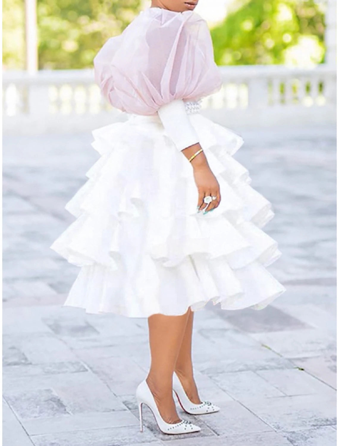 Wholesale Women's Plus Size Curve Party Dress Solid Color Crew Neck Layered Long Sleeve Winter Fall Vintage Prom Dress Midi Dress Party Date Dress