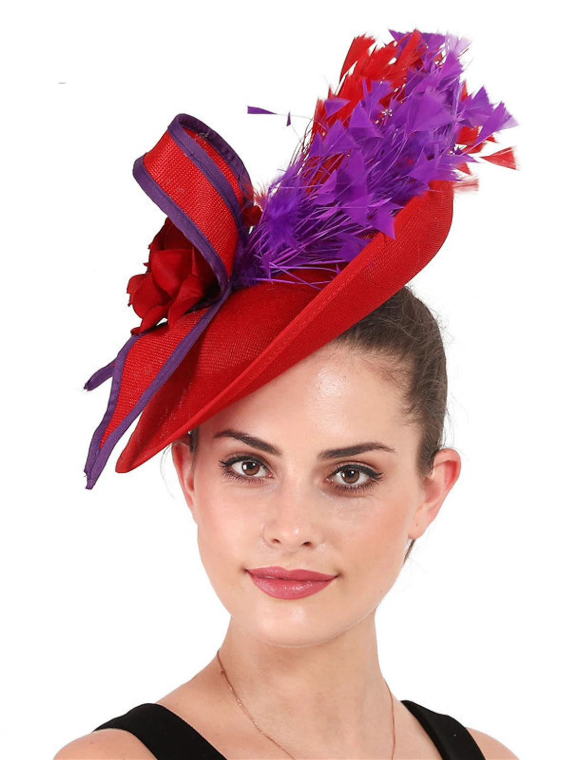 Wholesale Fascinators Sinamay Wedding Kentucky Derby Cocktail Retro Bridal With Feather Floral Headpiece Headwear