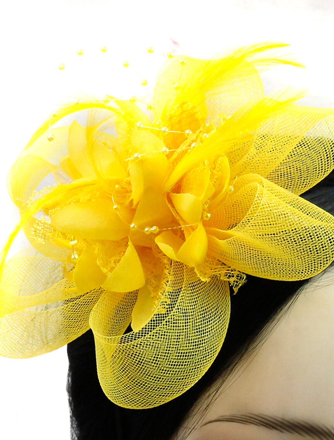 Wholesale Tulle / Feather / Net Headbands / Fascinators / Hats with 1 Piece Wedding / Special Occasion / Tea Party Headpiece