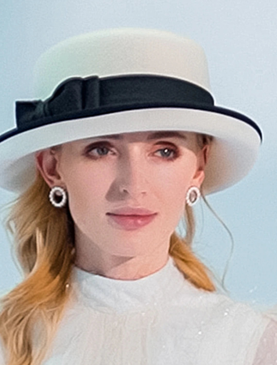 Wholesale Hats 100% Wool Fedora Hat Casual Tea Party Elegant With Bowknot Headpiece Headwear