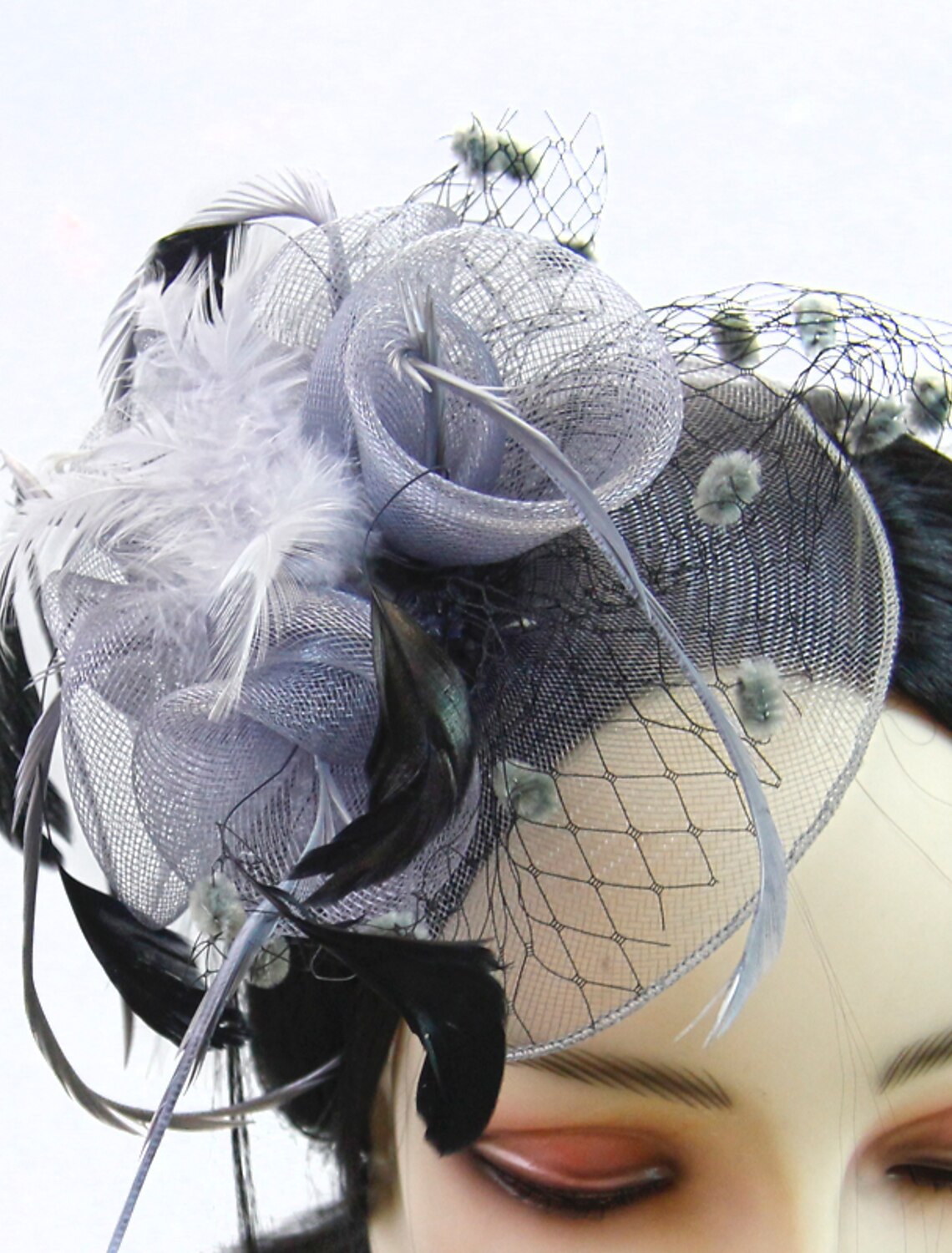 Wholesale Feather / Net Fascinators Kentucky Derby Hat / Birdcage Veils with 1 Piece Wedding / Party / Evening / Ladies Day Headpiece