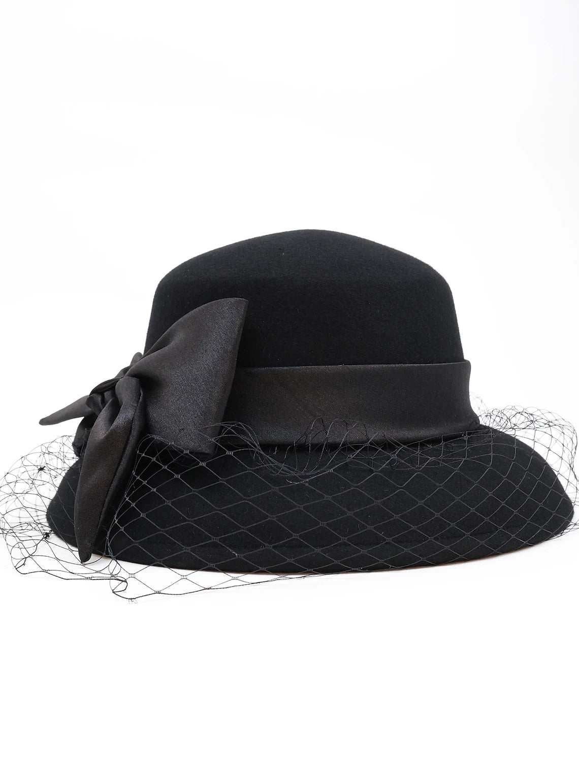 Wholesale Autumn and Winter New British Versatile Wool Women's Banquet Mesh Winter Hat