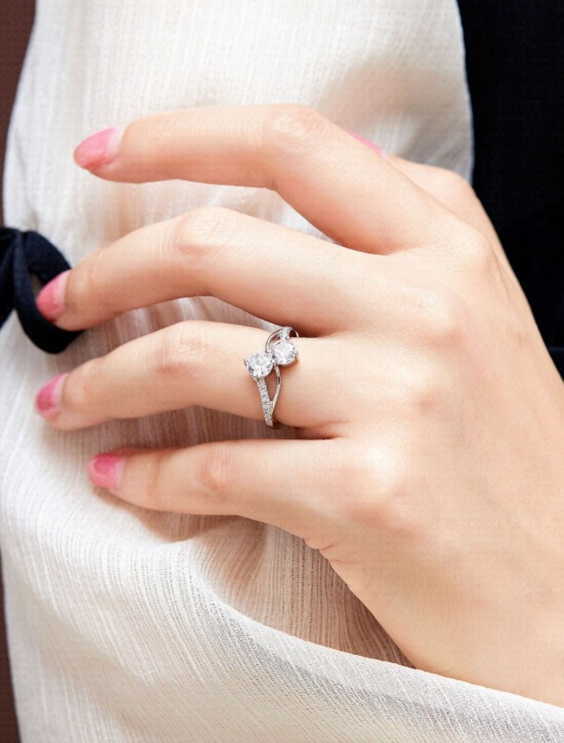 Wholesale Wedding Ring Wedding Classic Silver S925 Sterling Silver Precious Stylish Simple 1PC Zircon