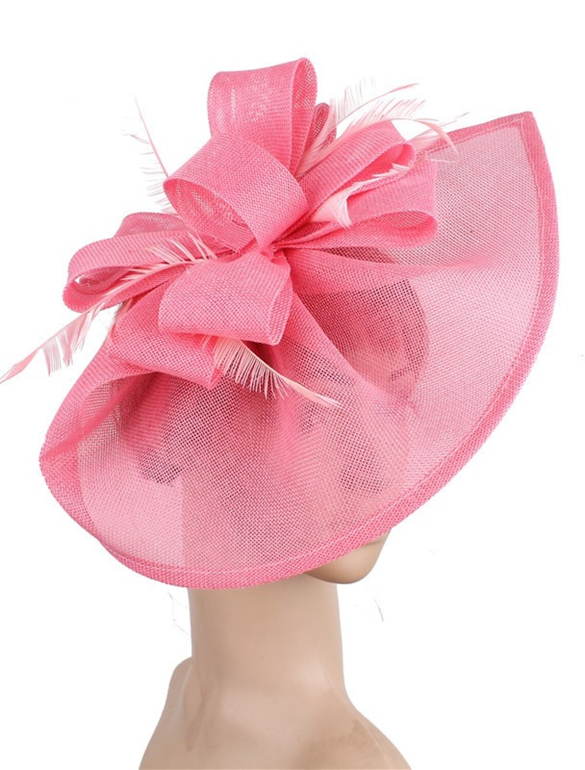 Wholesale Fascinators Faux Linen Kentucky Derby Horse Race Cocktail Royal Astcot Retro Elegant With Feather Bowknot Headpiece Headwear