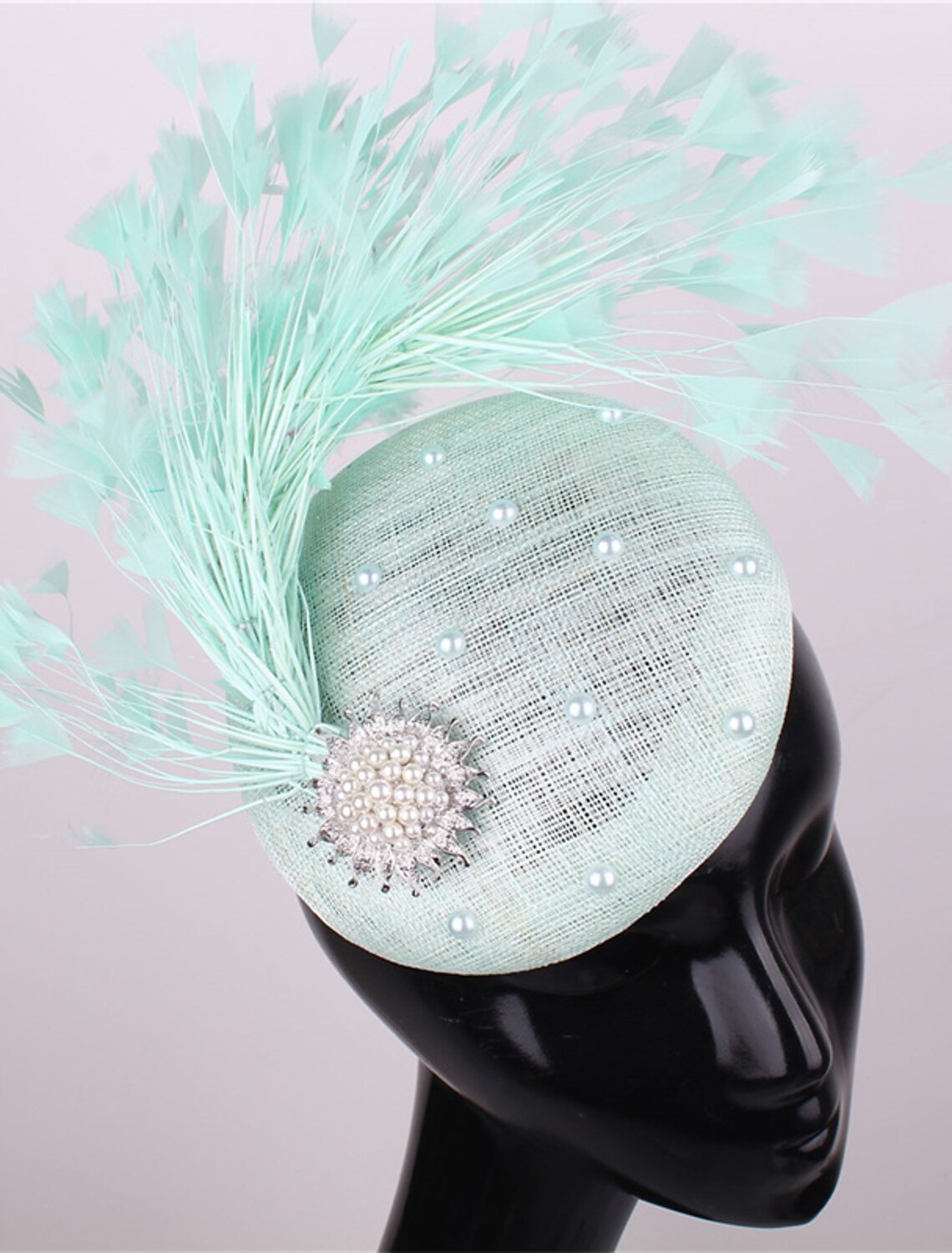 Wholesale Fascinators Hats Headpiece Flax Formal Kentucky Derby Horse Race Ladies Day Cocktail Fashion Glam Elegant With Feather Headpiece Headwear