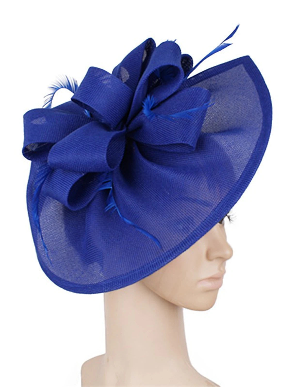 Wholesale Fascinators Faux Linen Kentucky Derby Horse Race Cocktail Royal Astcot Retro Elegant With Feather Bowknot Headpiece Headwear