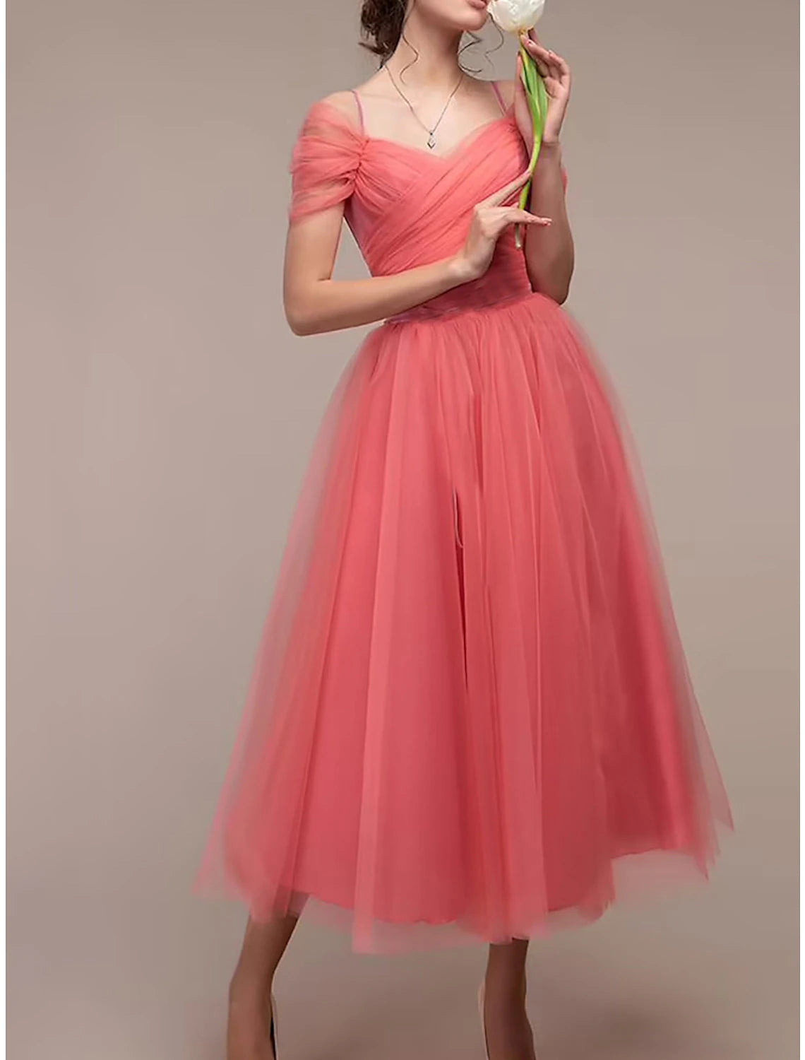 Wholesale Women's Party Dress Homecoming Dress Cocktail Dress Midi Dress Pink Wine Green Sleeveless Pure Color Ruched Fall Winter Autumn Spaghetti Strap Fashion Winter Dress Wedding Guest Birthday