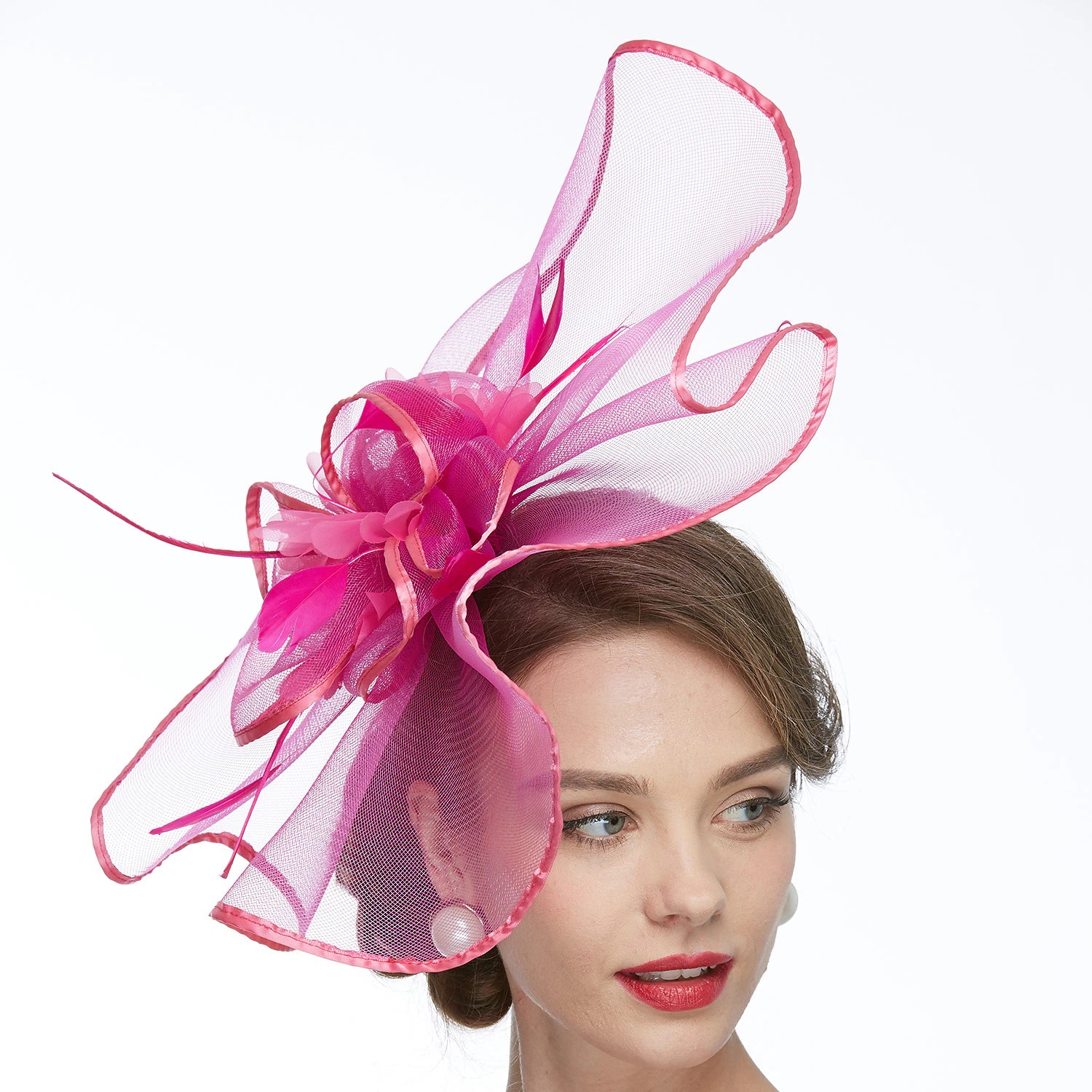 Wholesale Net Kentucky Derby Hat / Fascinators / Hats with 1 Piece Wedding / Special Occasion / Tea Party Headpiece