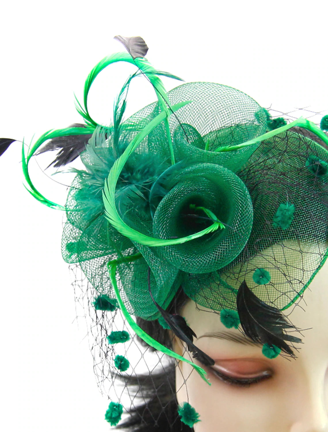 Wholesale Feather / Net Fascinators Kentucky Derby Hat / Birdcage Veils with 1 Piece Wedding / Party / Evening / Ladies Day Headpiece