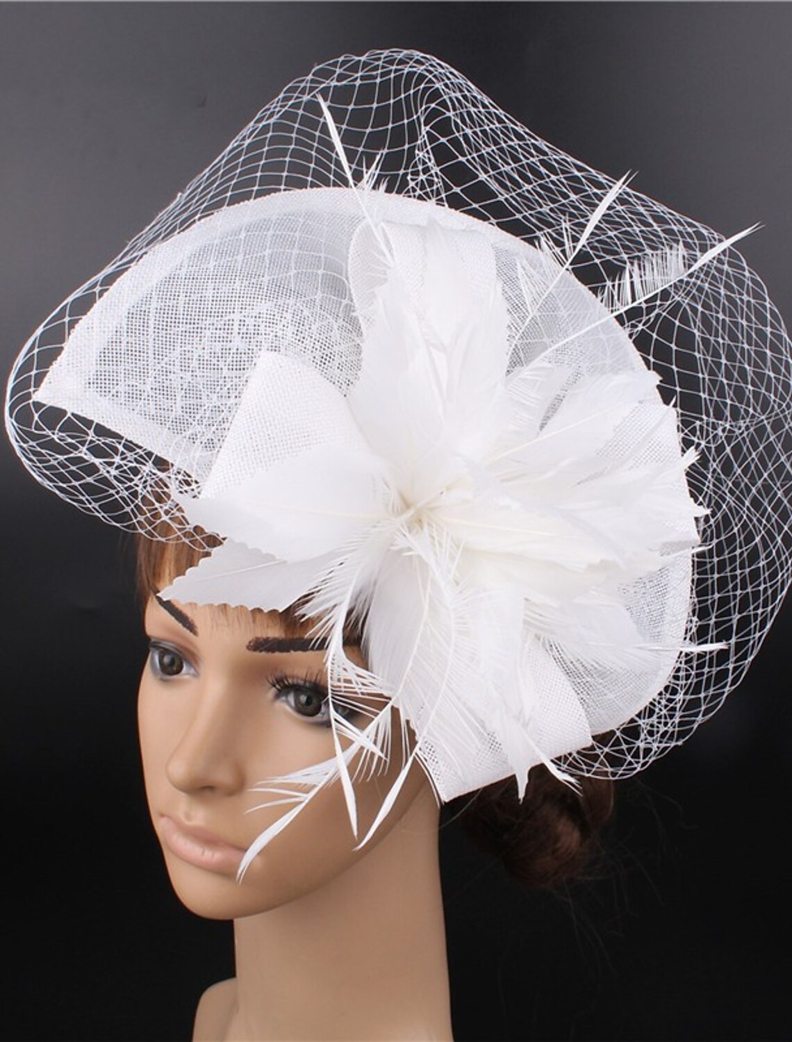 Wholesale Fascinators Hats Headpiece Sinamay Formal Kentucky Derby Horse Race Ladies Day Church Elegant Lady British With Feather Tulle Headpiece Headwear