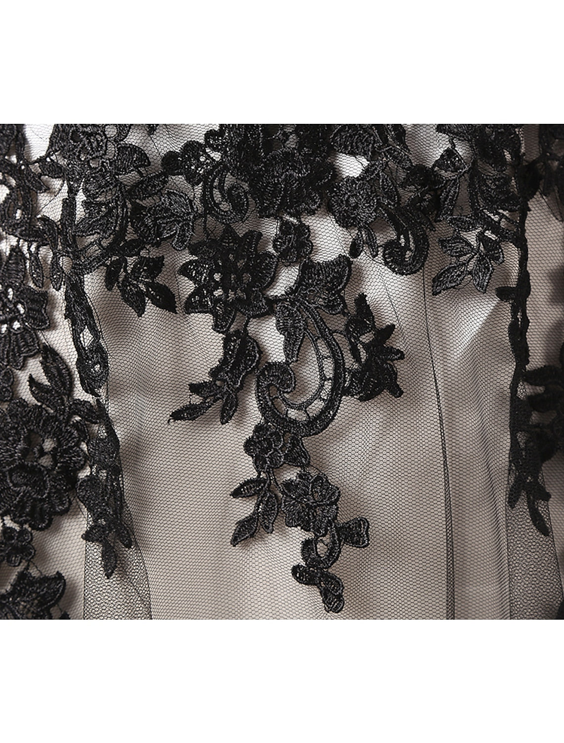 Wholesale Ball Gown Evening Gown Color Block Dress Formal Evening Ankle Length Half Sleeve Jewel Neck Fall Wedding Guest Lace with Lace Insert Appliques