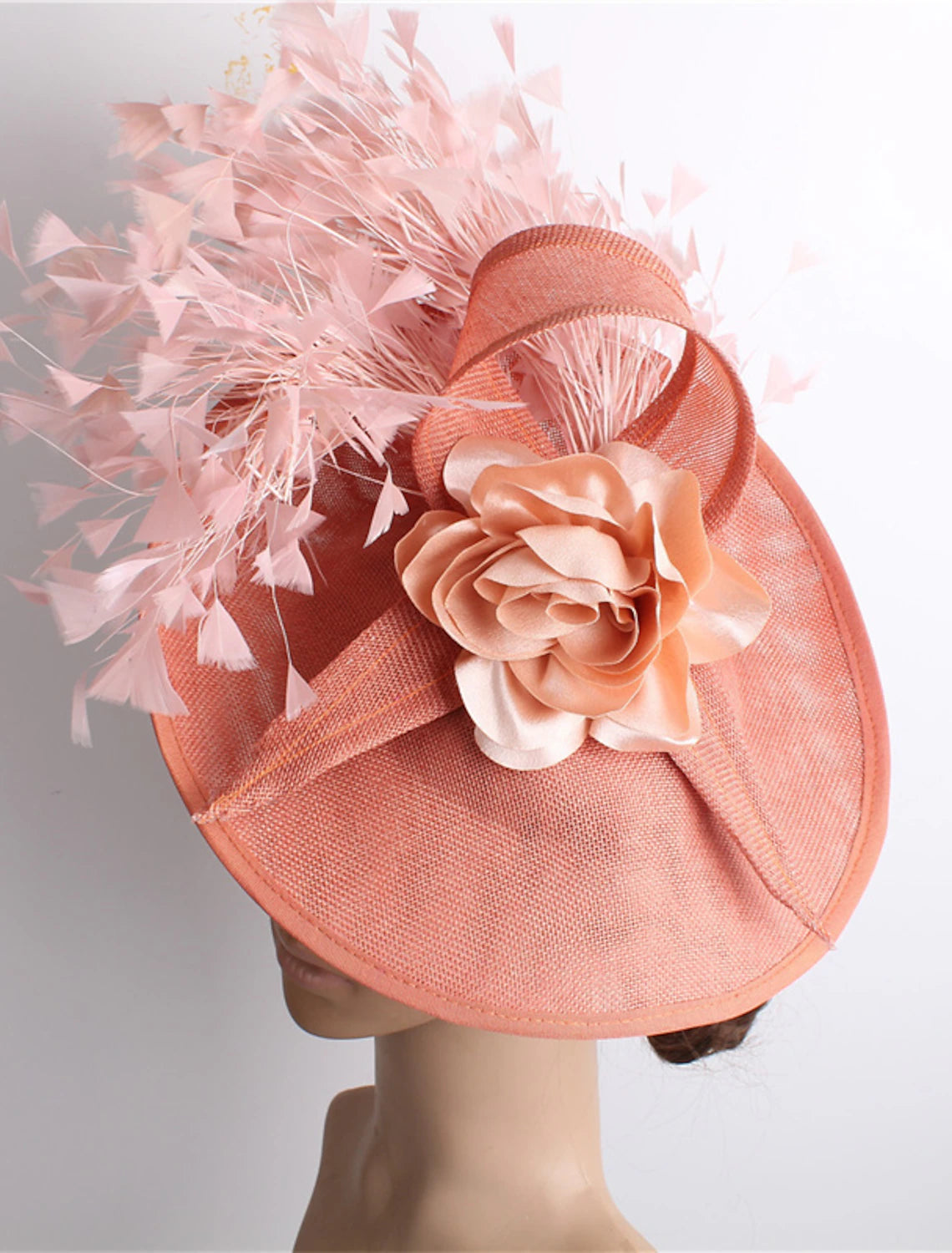 Wholesale Fascinators Sinamay Wedding Kentucky Derby Cocktail Retro Bridal With Feather Floral Headpiece Headwear
