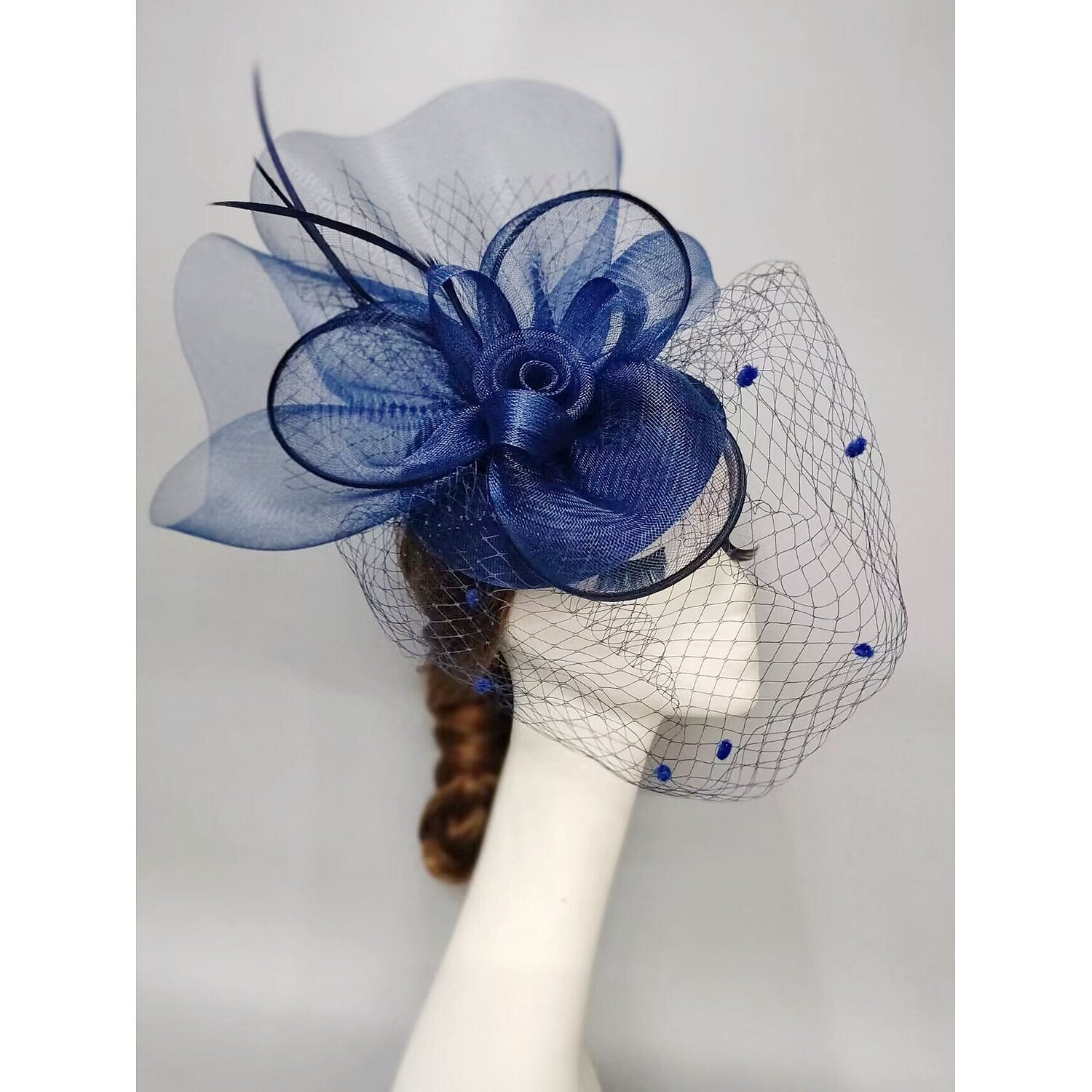 Wholesale Fascinators Headwear Headpiece Feathers Net Veil Hat Wedding Ladies Day Cocktail Royal Astcot With Feather Cap Headpiece Headwear