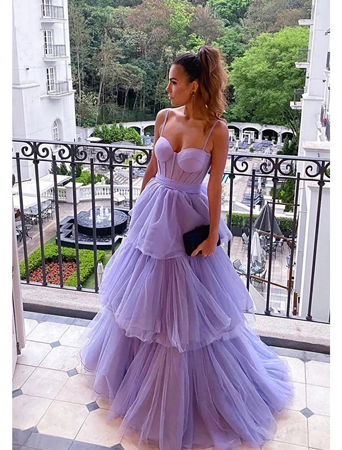 Wholesale  Ball Gown Prom Dresses Vintage Dress Formal Wedding Party Floor Length Sleeveless Sweetheart Tulle Backless with Pleats Ruched