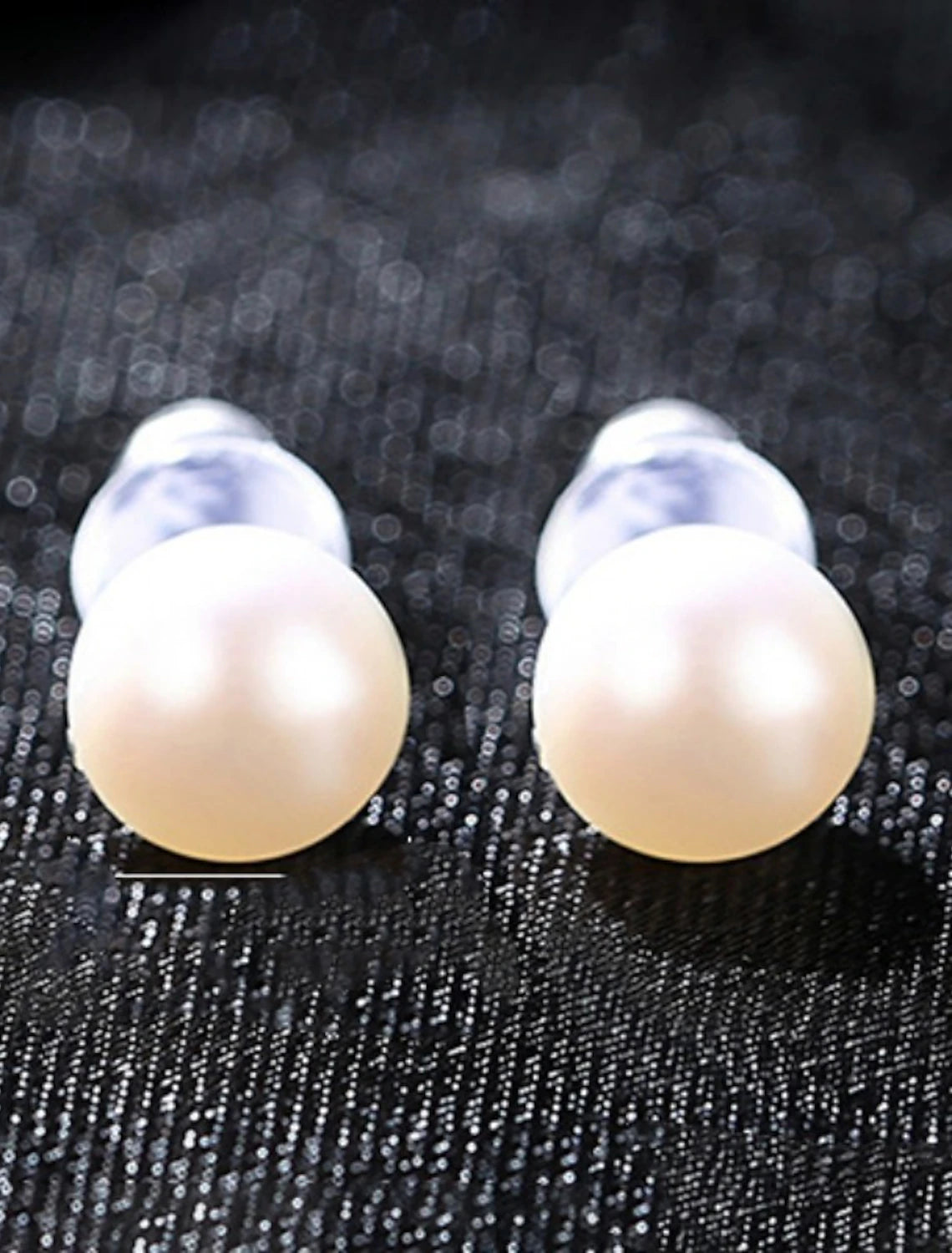 Wholesale Women's White Freshwater Pearl Stud Earrings Fine Jewelry Classic Precious Stylish Simple S925 Sterling Silver Earrings Jewelry White For Wedding Engagement 1 Pair