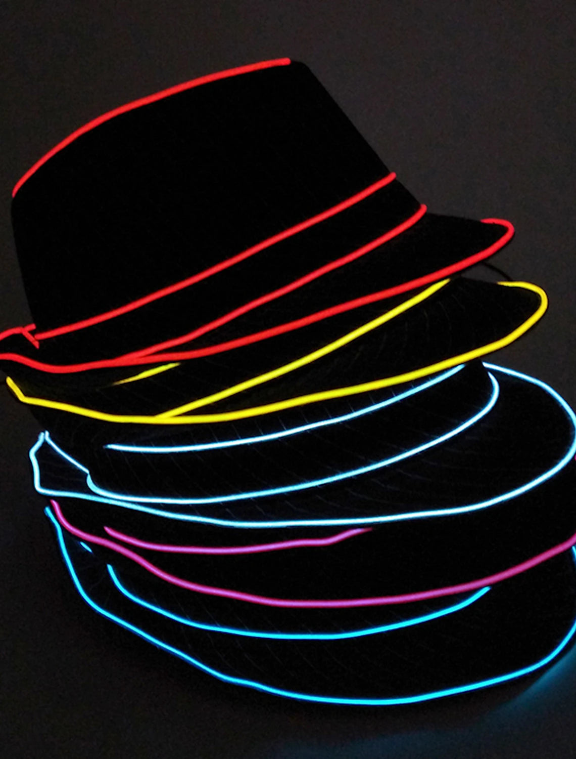 Wholesale Luminous Hat Gentleman Performance Hat LED Glow Top Hat Party Gift Birthday Wedding Costume Christmas Halloween Supplies