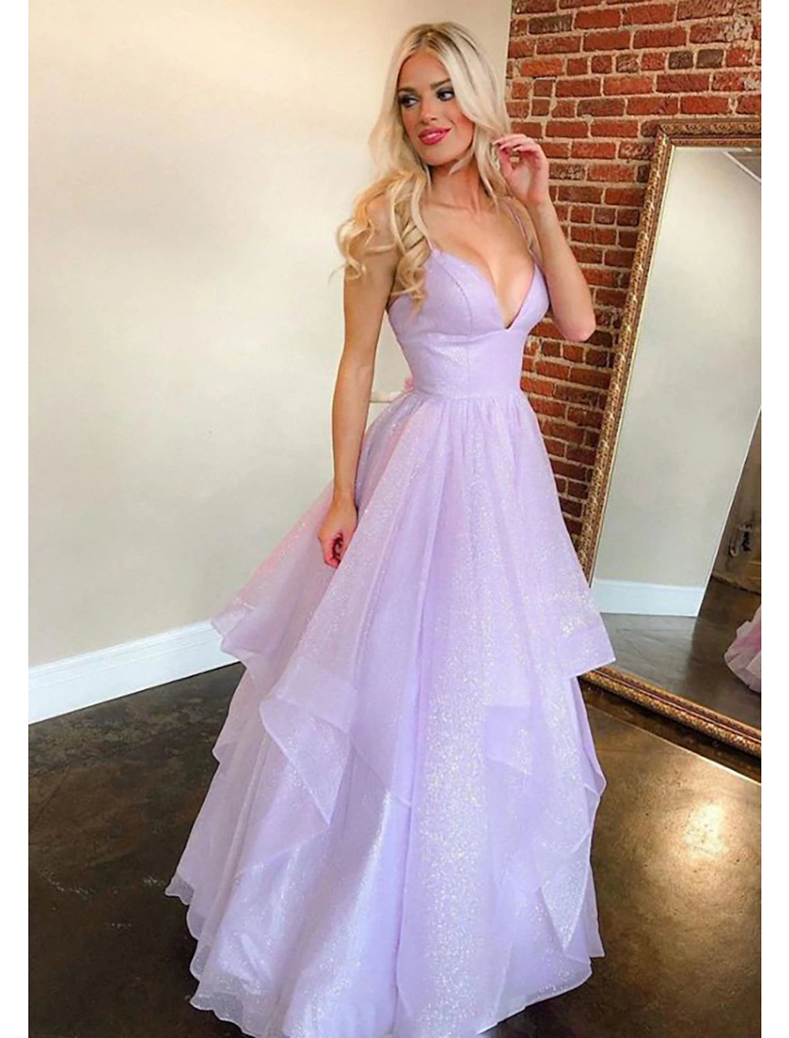 Wholesale  Ball Gown A-Line Prom Dresses Sparkle & Shine Dress Formal Wedding Party Floor Length Sleeveless Sweetheart Tulle Backless with Pleats Ruffles