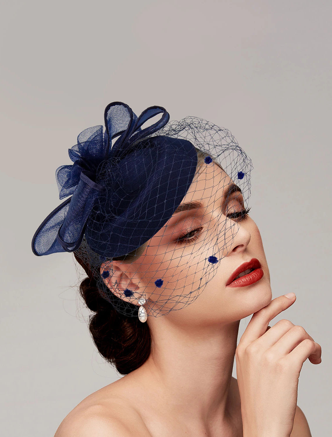 Wholesale Feathers / Net Fascinators / Hats / Headpiece with Feather / Cap / Flower 1 PC Wedding / Horse Race / Ladies Day Headpiece