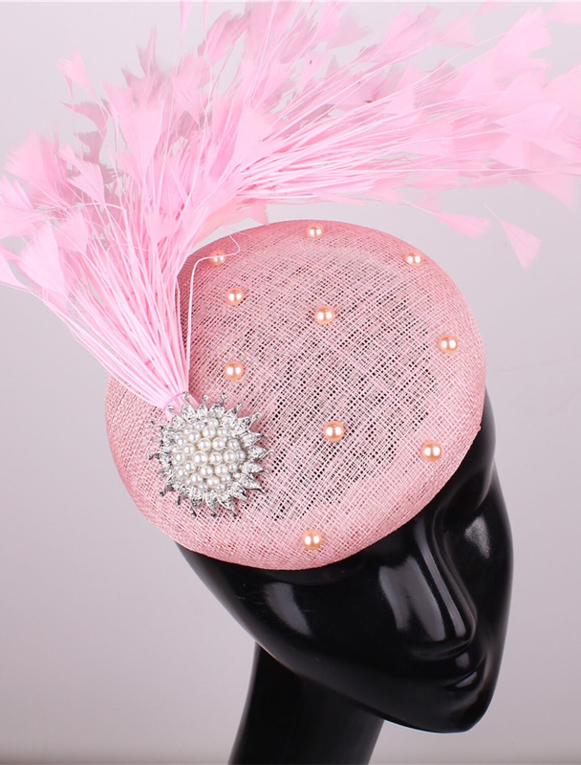 Wholesale Fascinators Hats Headpiece Flax Formal Kentucky Derby Horse Race Ladies Day Cocktail Fashion Glam Elegant With Feather Headpiece Headwear