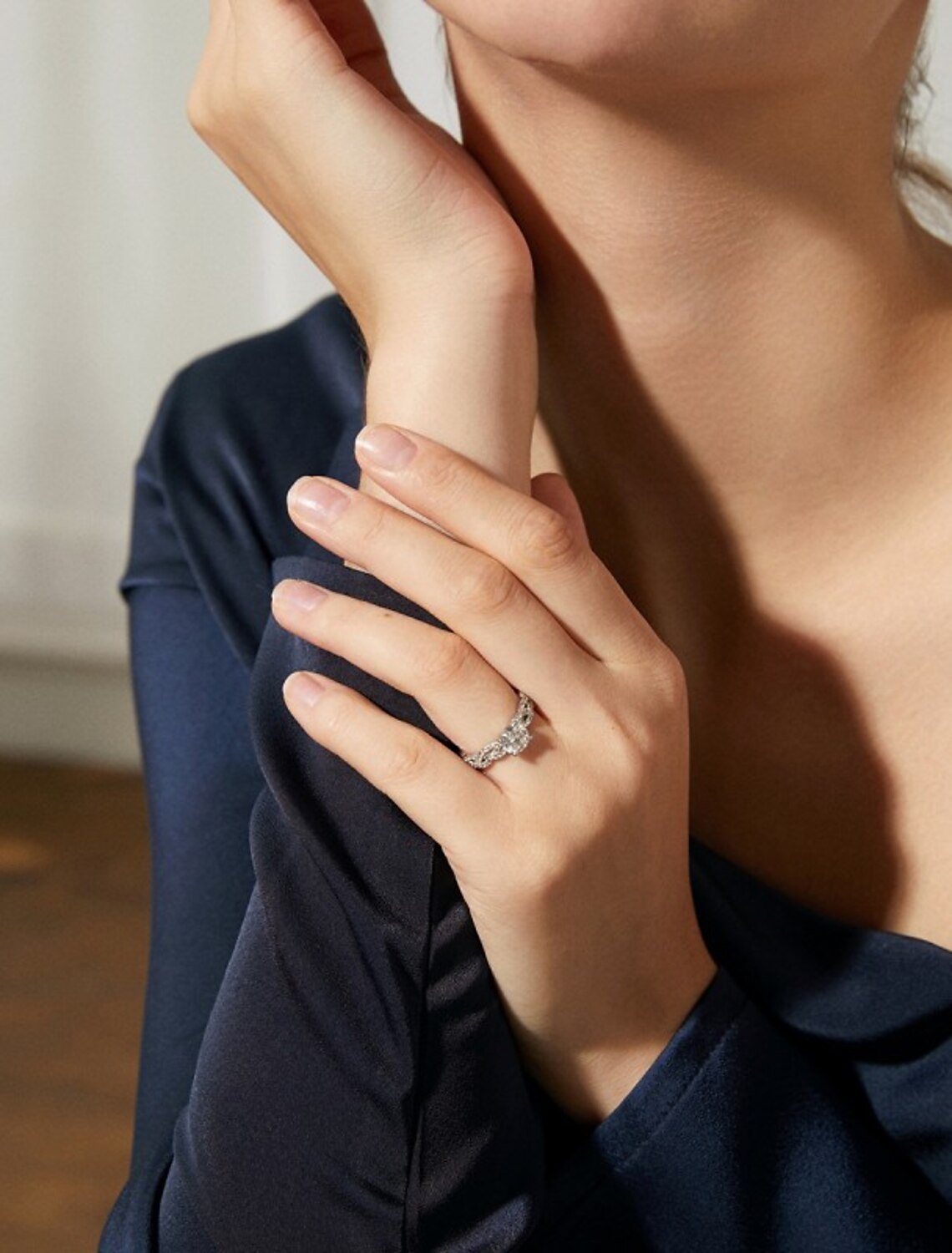 Wholesale Wedding Ring Wedding Classic Silver S925 Sterling Silver Precious Stylish Simple 1PC Moissanite