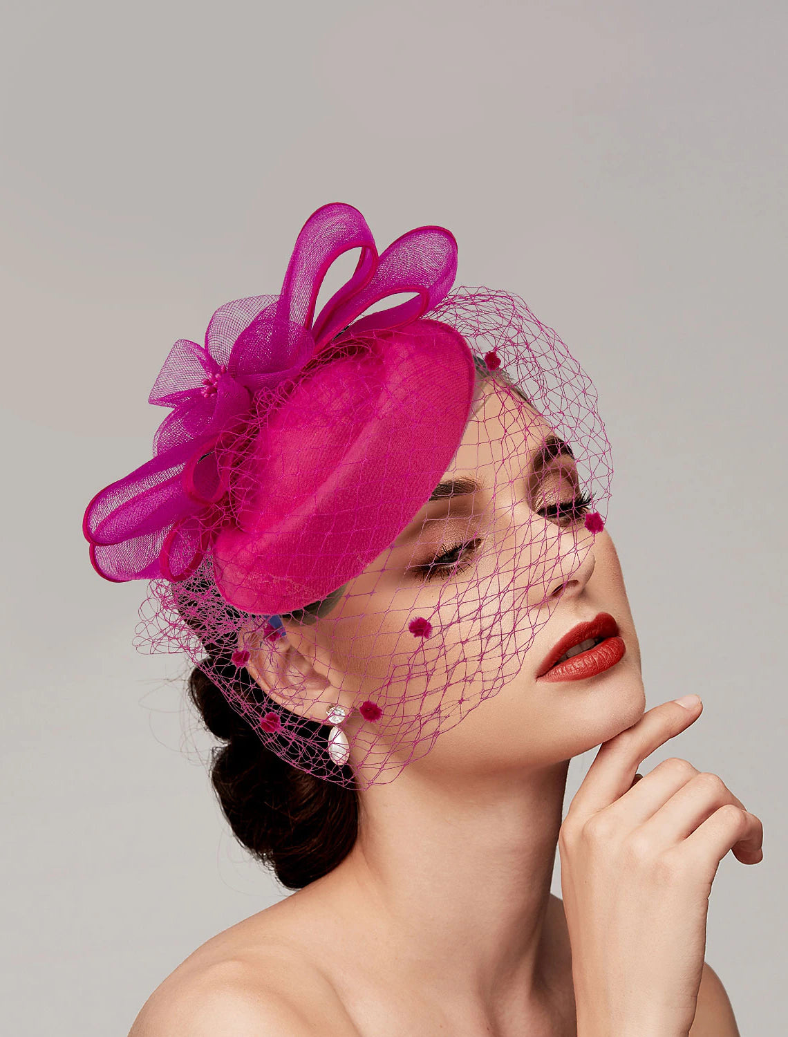 Wholesale Feathers / Net Fascinators / Hats / Headpiece with Feather / Cap / Flower 1 PC Wedding / Horse Race / Ladies Day Headpiece
