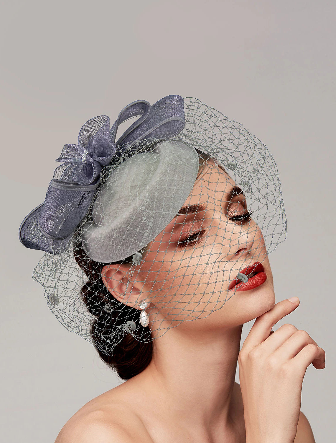 Wholesale Feathers / Net Fascinators / Hats / Headpiece with Feather / Cap / Flower 1 PC Wedding / Horse Race / Ladies Day Headpiece