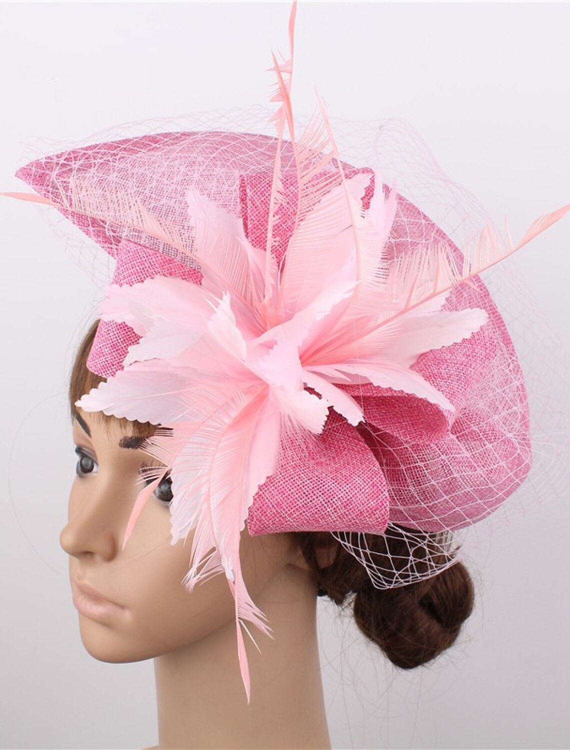 Wholesale Fascinators Hats Headpiece Sinamay Formal Kentucky Derby Horse Race Ladies Day Church Elegant Lady British With Feather Tulle Headpiece Headwear