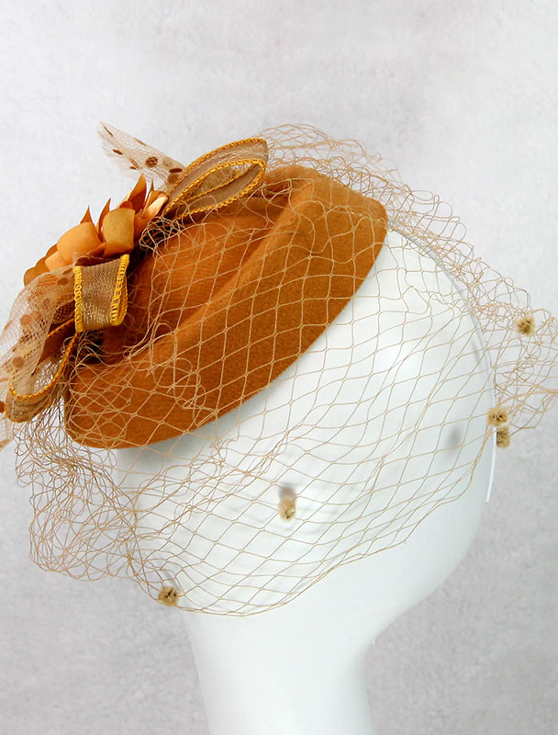 Wholesale Fascinators Kentucky Derby Hat Headwear Headpiece Net Veil Hat Wedding Ladies Day Cocktail Royal Astcot With Cap Floral Headpiece Headwear