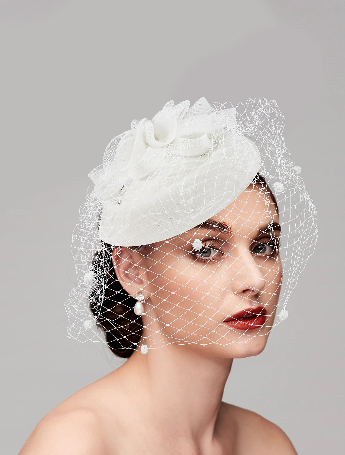 Wholesale Fascinators Hats Headpiece Feathers Net Pillbox Hat Wedding Valentine's Day Valentine Horse Race Ladies Day With Feather Cap Headpiece Headwear