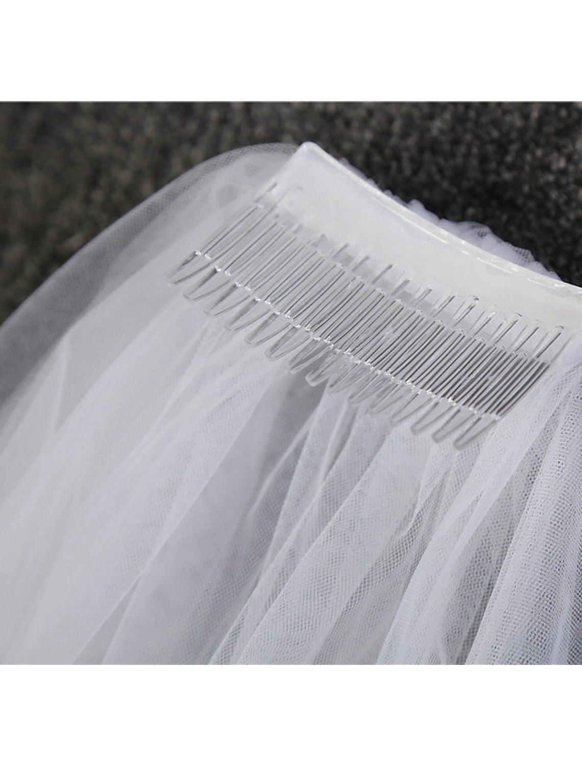Wholesale Two-tier Lace Wedding Veil Cathedral Veils with Appliques 118.11 in (300cm) Tulle