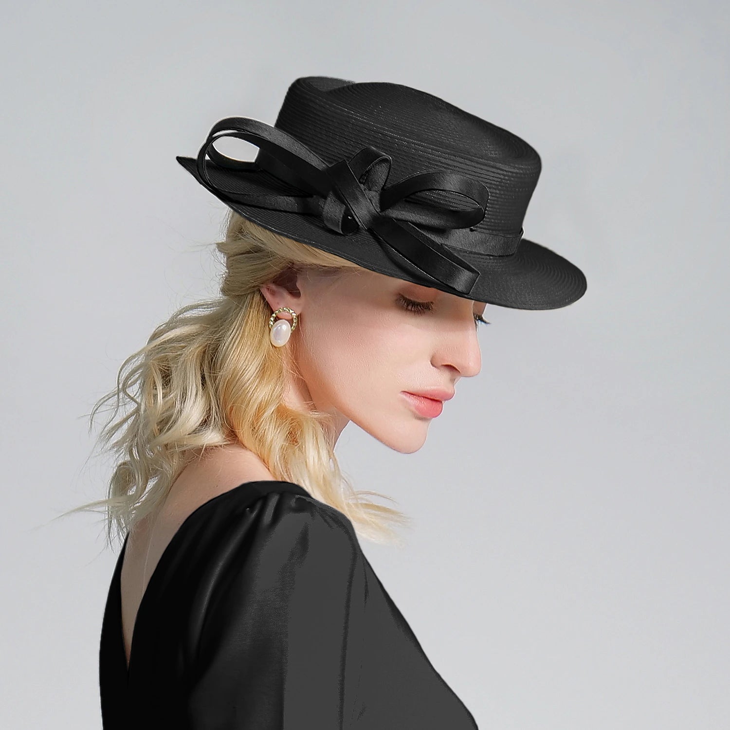 Wholesale Vintage Style Elegant Hats with Flower / Satin Bowknot 1pc Party / Evening / Casual Headpiece