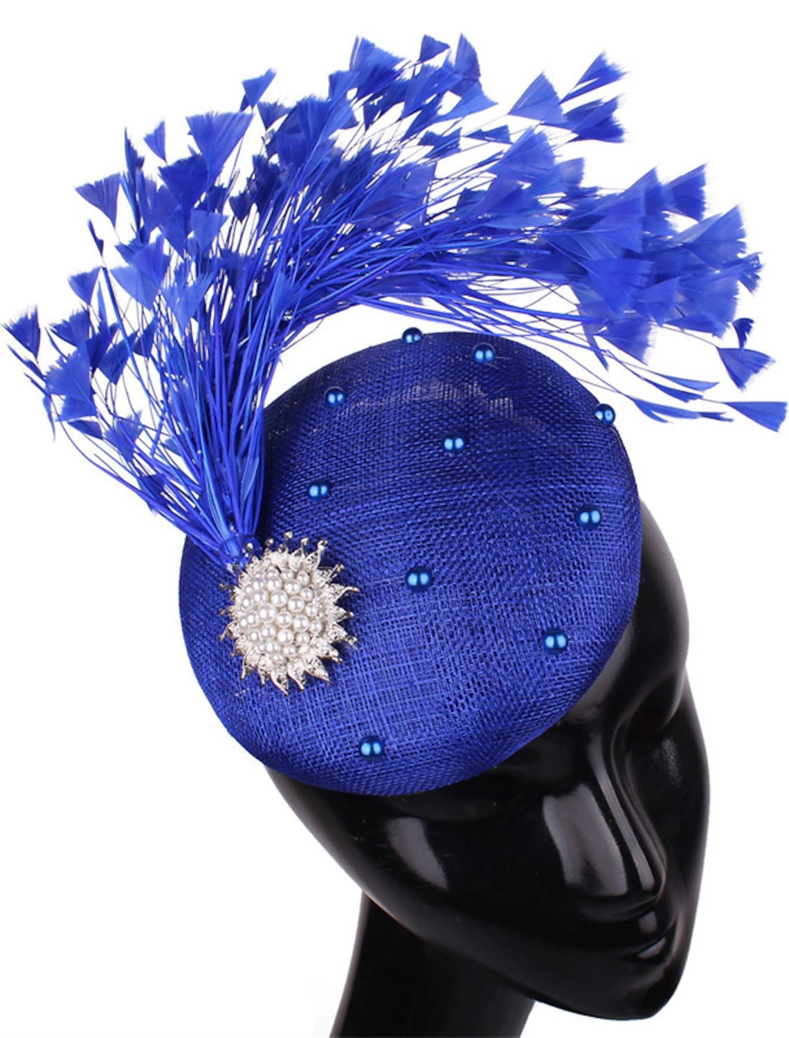 Wholesale Fascinators Hats Headpiece Flax Formal Kentucky Derby Horse Race Ladies Day Cocktail Fashion Glam Elegant With Feather Headpiece Headwear